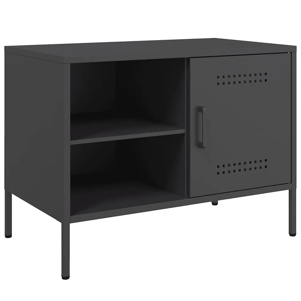 Mobile TV-Credenza per TV-Console TV Nero 68x39x50,5 cm in Acciaio 636918