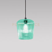 NUMA V/P- VETRO VERDE TRASPARENTE CON DECORAZIONE COSTE VERTICALI
