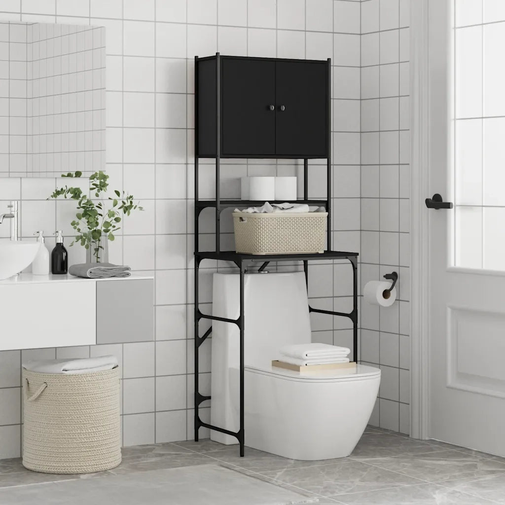 Mobile per Lavatrice Nero 68x48,5x194 cm 838973