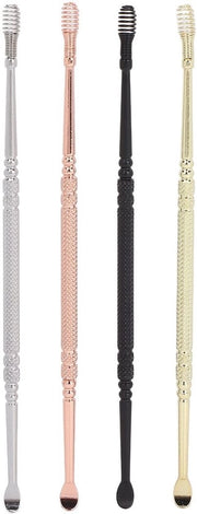 Kit di rimozione cerume in acciaio inossidabile - Rimozione cerume con spirale - Spazzola per orecchie - Pulitore per orecchie - Rimozione cerume con doppia testa - Strumento di pulizia 360°