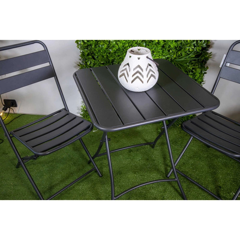 Sedia metallo rovigo pieghevole antracite cm 44x53h45/86