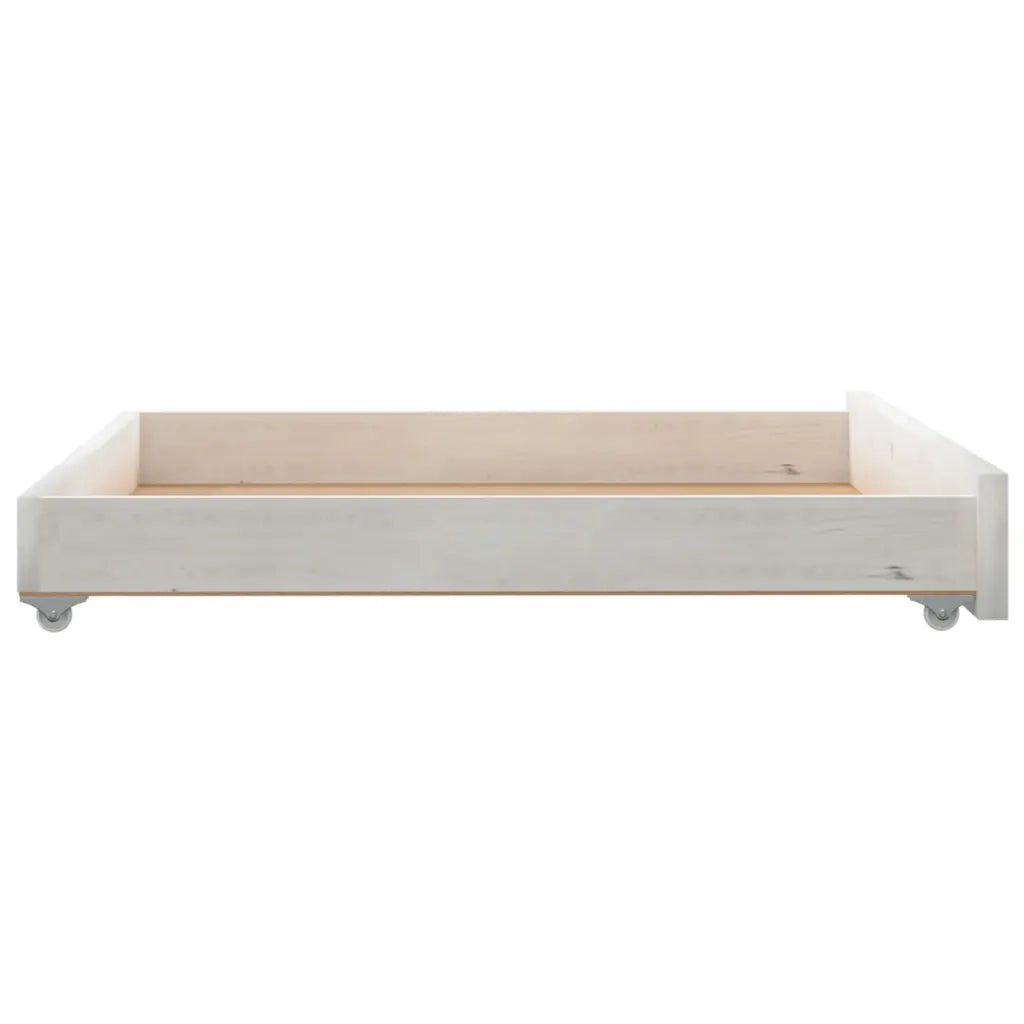 Cassetti per Divano Letto 2 pz in Legno Massello di Pino Bianco CFW1253458