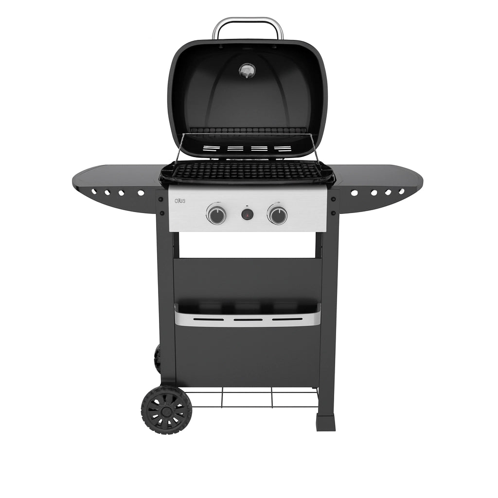 Barbecue a Gas 2 Fuochi SIMPLY HOT – Con Griglia in Ghisa e Ripiani Laterali