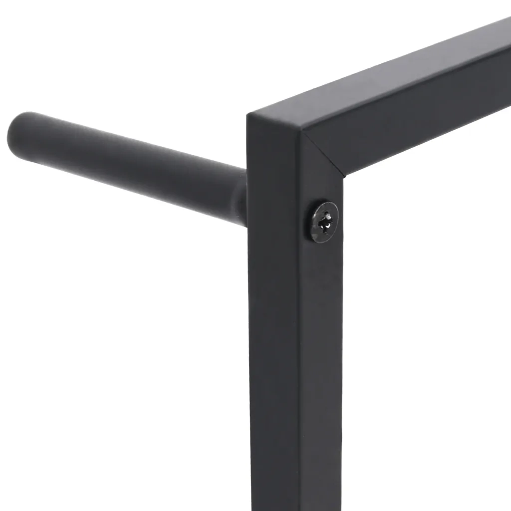 Portasciugamani Nero 45x10x115 cm in Acciaio CFW4474425