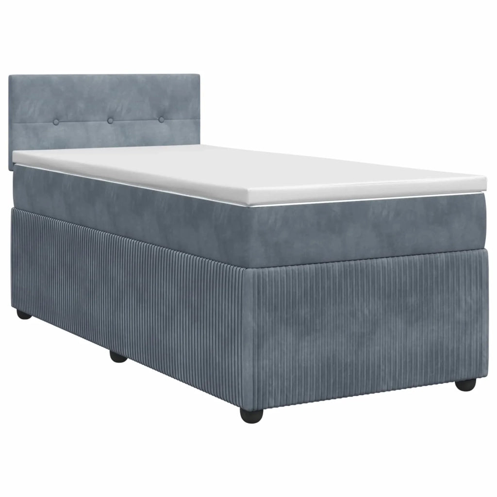 Letto box spring con materasso Grigio Scuro 100 x 200 cm 3451620