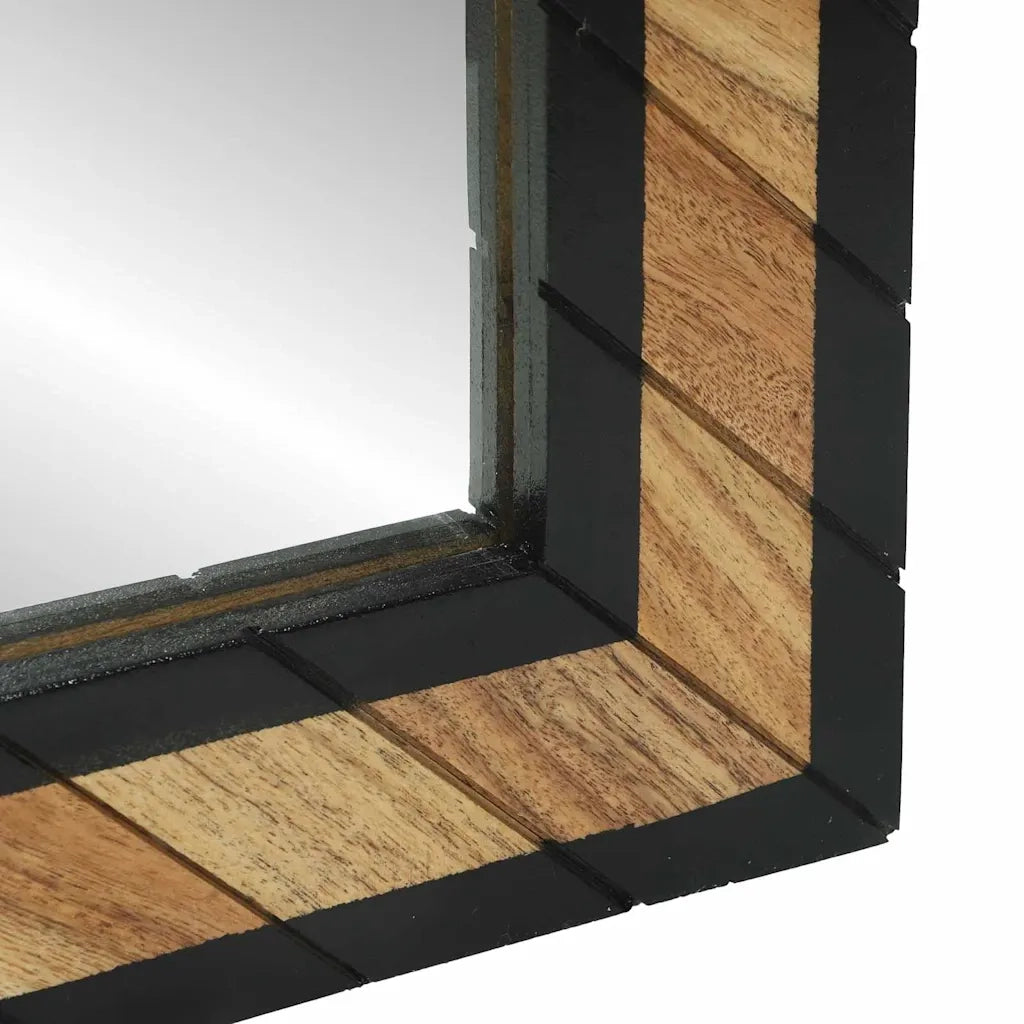 Specchio Nero e Marrone 90 x 2 x 50 cm Legno Massello di Acacia 374118