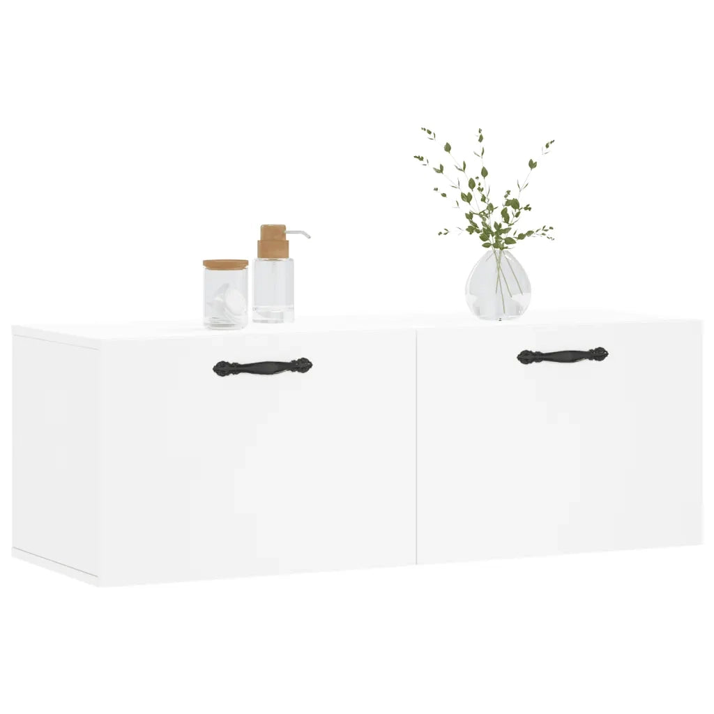 Mobile a Parete Bianco 100x36,5x35 cm in Legno Multistrato 830124
