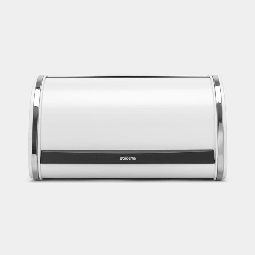 Brabantia 306044 Portapane Roll Top Medio 11 L Acciaio con Coperchio Scorrevole Base Zigrinata 97% Riciclabile Certificato Cradle to Cradle Bronzo colore Bianco