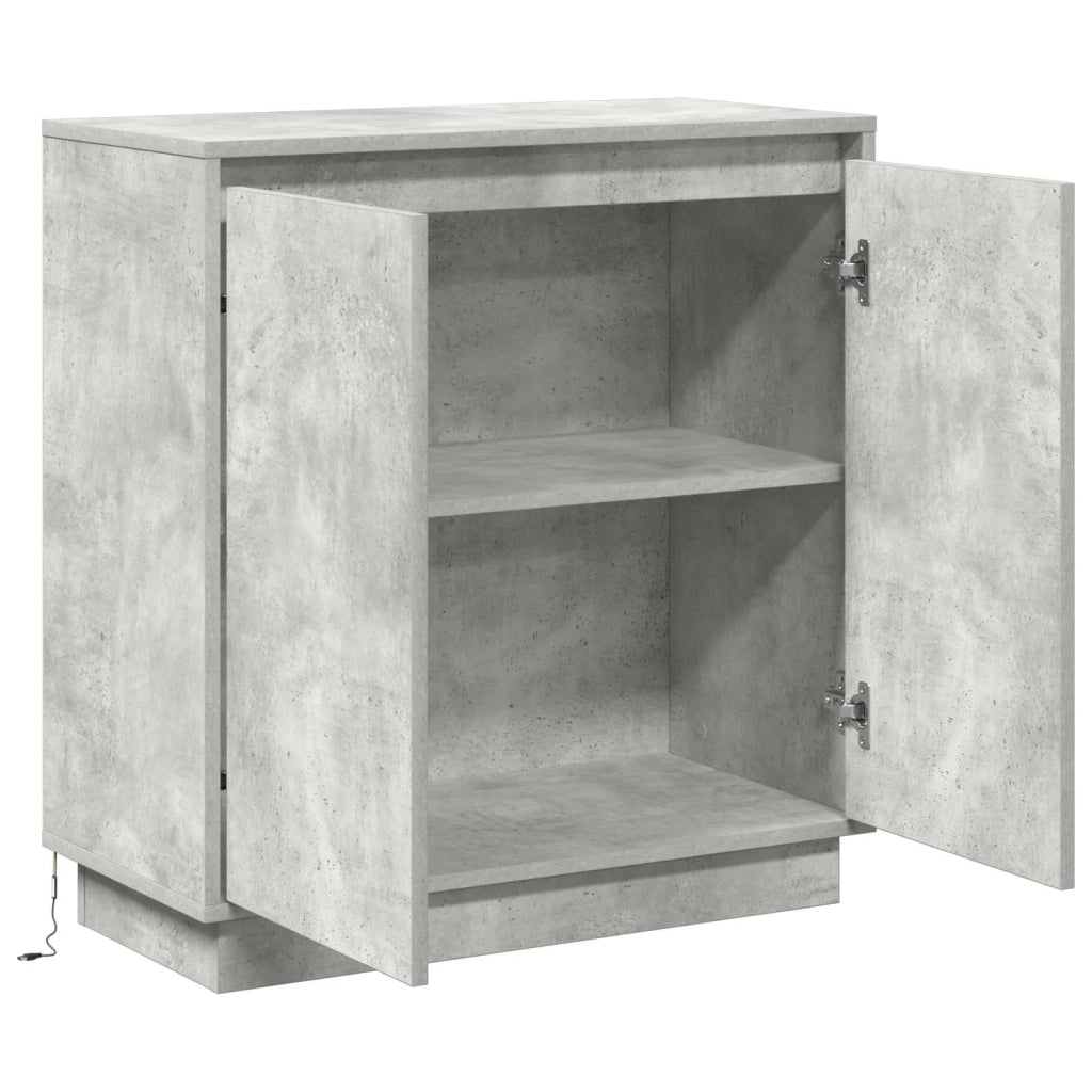 Credenza | Madia LED Grigio Cemento 71 x 34,5 x 75 cm Legno multistrato