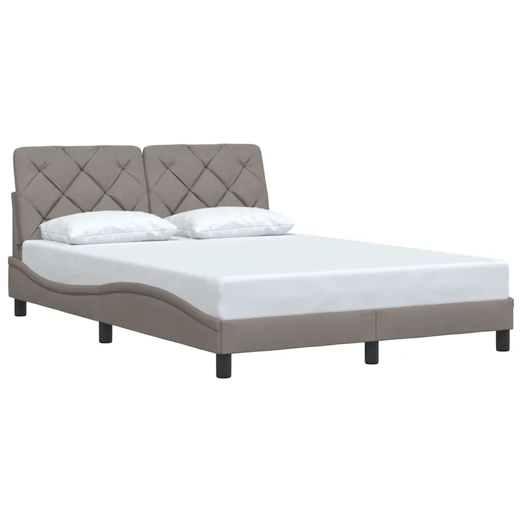 Giroletto senza Materasso-Struttura Letto Tortora 140x190 cm in Tessuto 885659