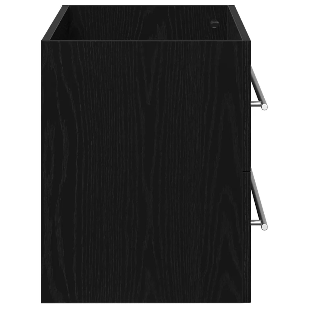 vidaXL Mobile Lavabo da Bagno Rovere Nero 80x38,5x48 cm in Truciolato