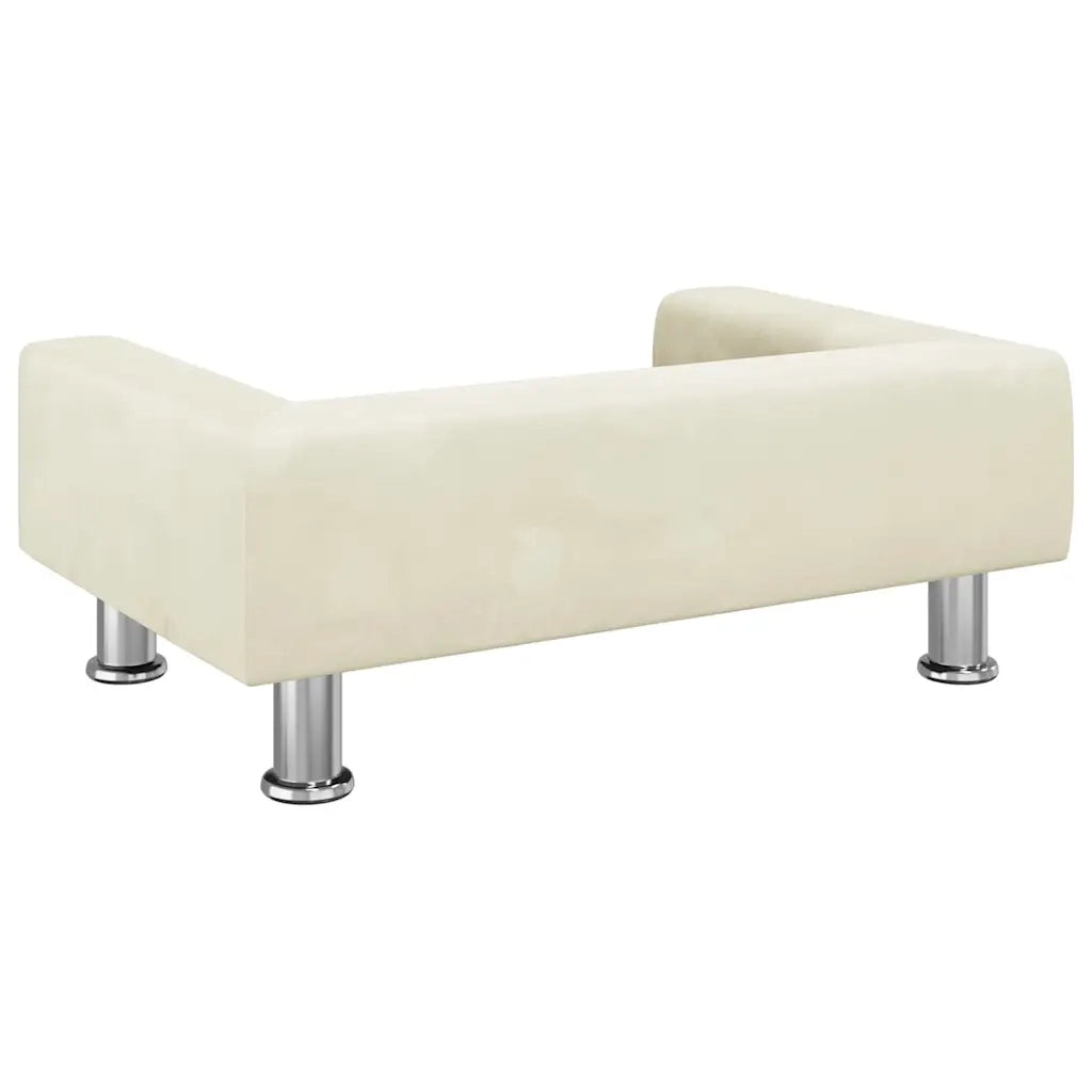 Lettino per Cani Crema 70x45x26,5 cm in Velluto CFW4209266