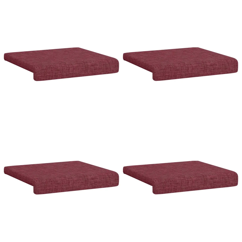 Cuscino per panchina 4 pcs Tessuto Rosso Vino Profondità 35 cm 42043088
