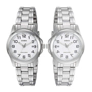 Trade Shop - Orologio Da Polso Casio Ltp-1215a-7b Analogico Donna Acciaio Data Q Bianco -