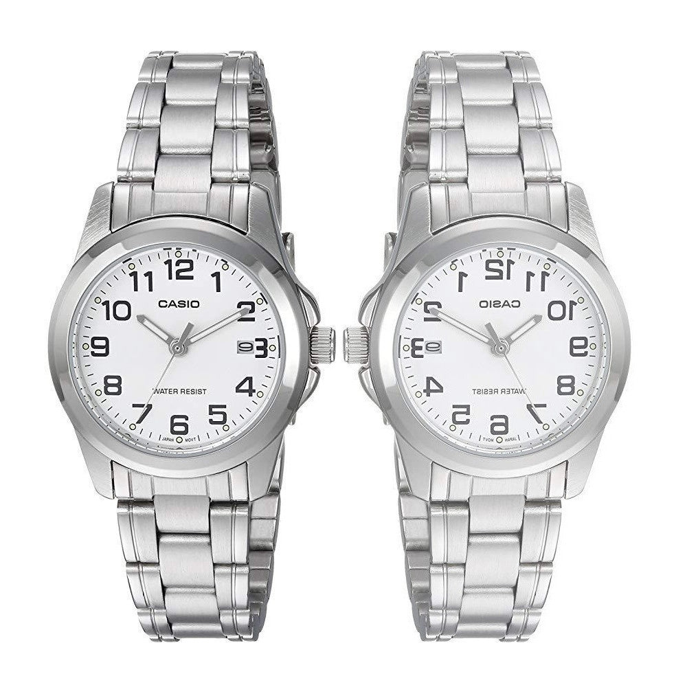 Trade Shop - Orologio Da Polso Casio Ltp-1215a-7b Analogico Donna Acciaio Data Q Bianco -