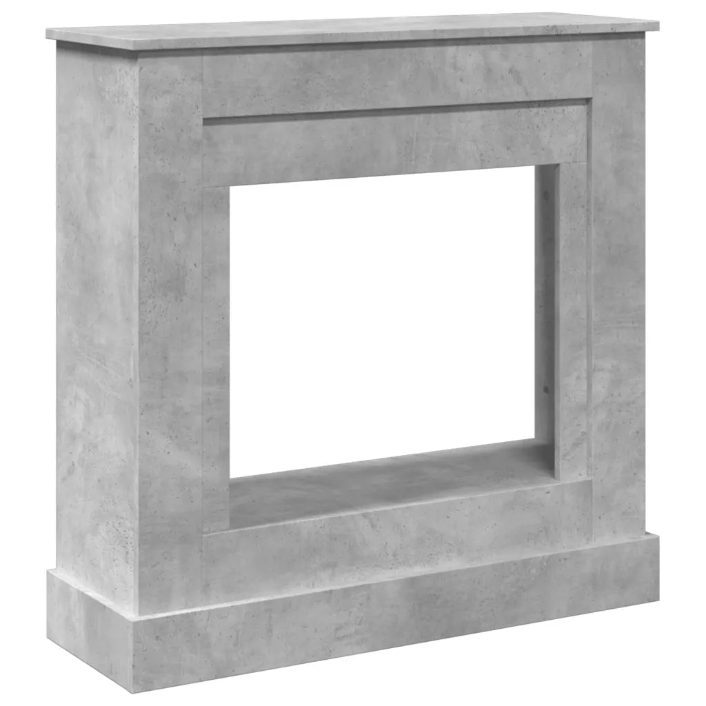 Cornice per Camino-Rivestimento per Camino Grigio Cemento 90x30x90 cm in Truciolato