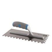 Frattazzo dentato per colla lama in acciaio al carbonio Taglia: 28x12 dente 12, Imballo: 6, Materiale: Acciao al carbonio