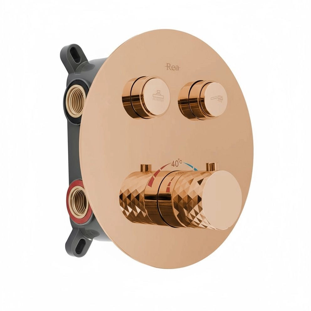 Set Doccia Da Incasso Rea Lungo Diamond Copper + Box