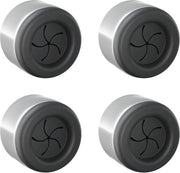 Set di 4 asciugamani adesivi per cucina e bagno - Acciaio inox, rotondo, cromato, senza fori