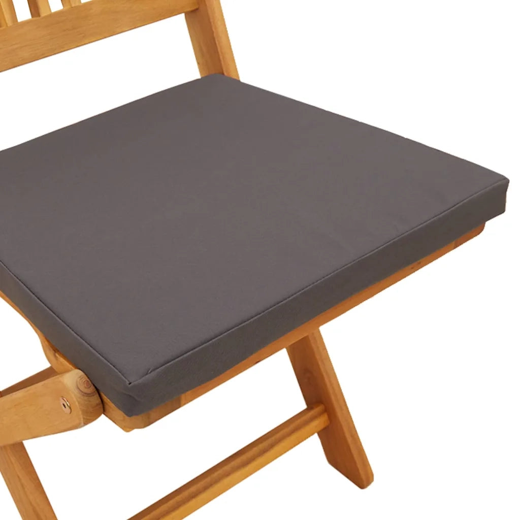 Sedia pieghevole con cuscino 4 pcs Grigio 49 x 57.5 x 92cm 3329122