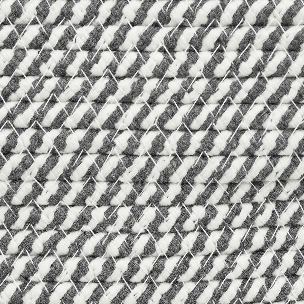 Cestini Portaoggetti 2 pz Grigio e Bianco ?28x28 cm in Cotone CFW3315015