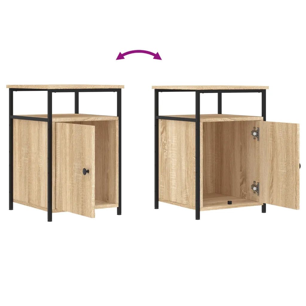 Comodino-Tavolino da notte Rovere Sonoma 40x42x60 cm in Legno Multistrato 838330