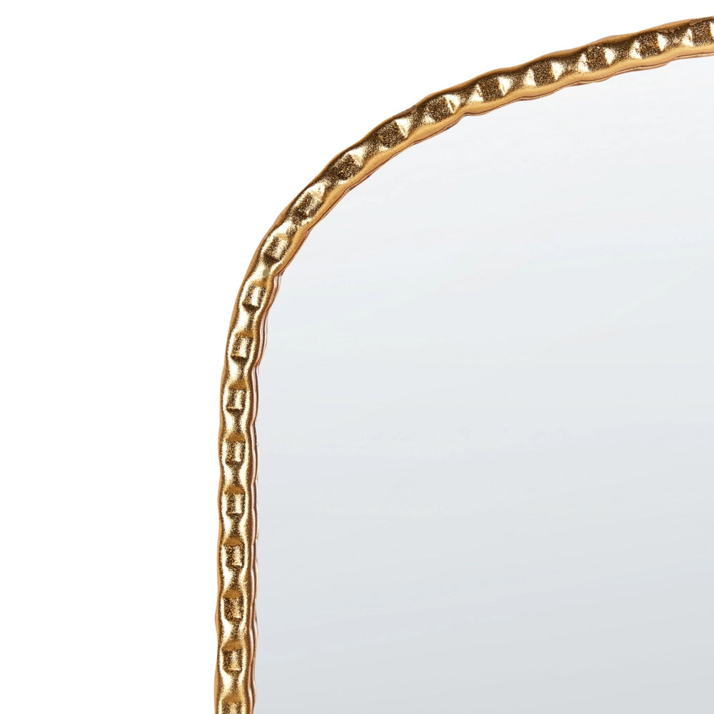 Specchio da parete in metallo dorato 71 x 71 cm Specchio decorativo da parete in stile glamour da appendere