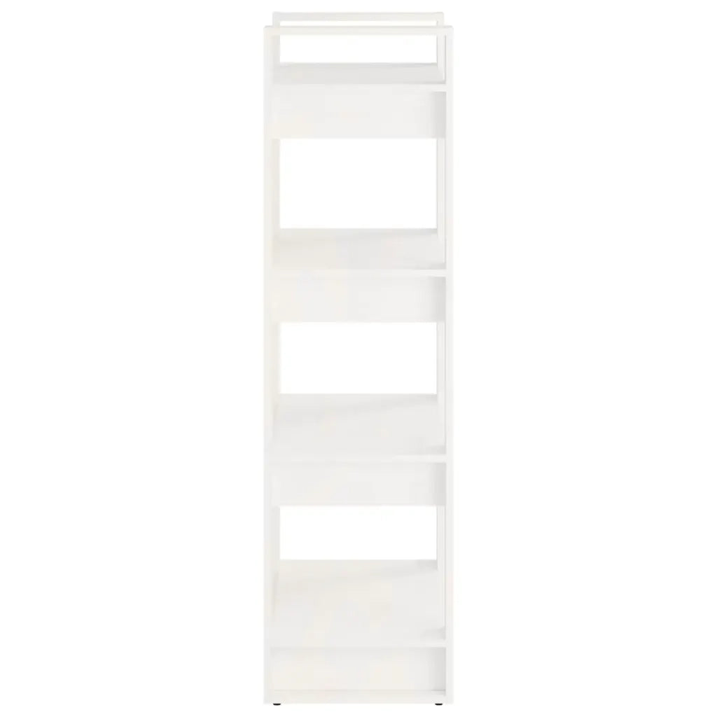 Libreria/Divisorio Bianco 60x35x125 cm Legno Massello