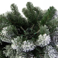 Albero di Natale Artificiale Innevato 210 cm 972 Rami Monte Vettore Slim Verde