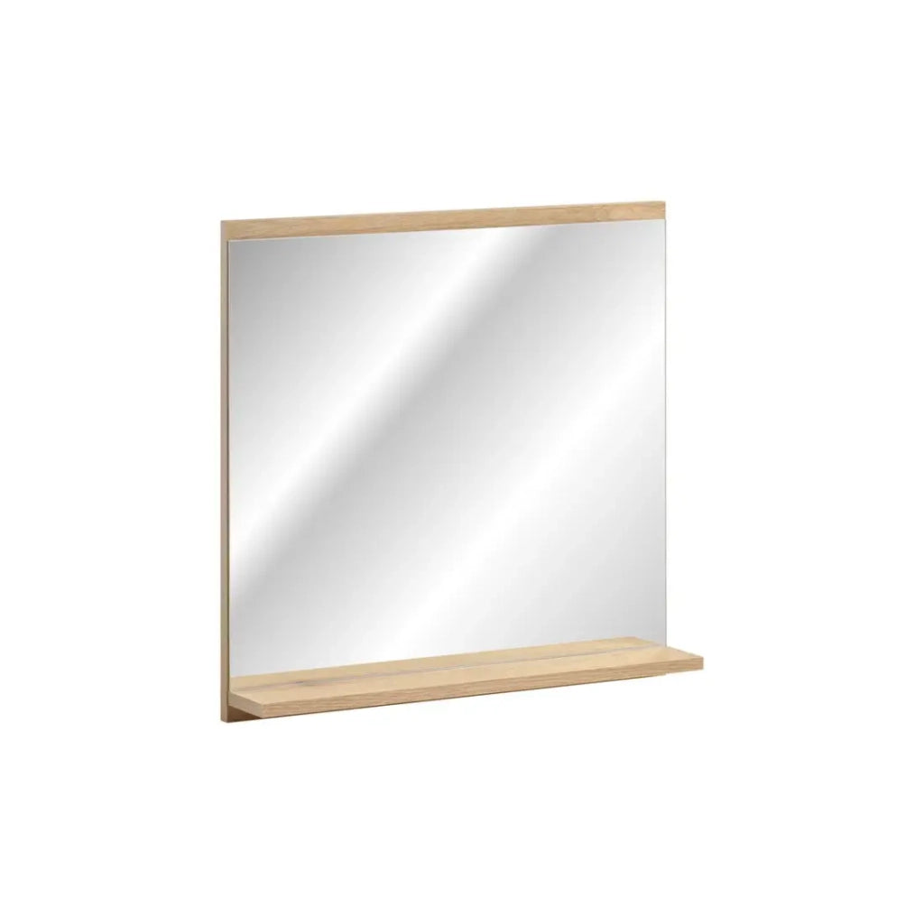 Specchio bagno rettangolare 57x60 cm con bordo contenitore