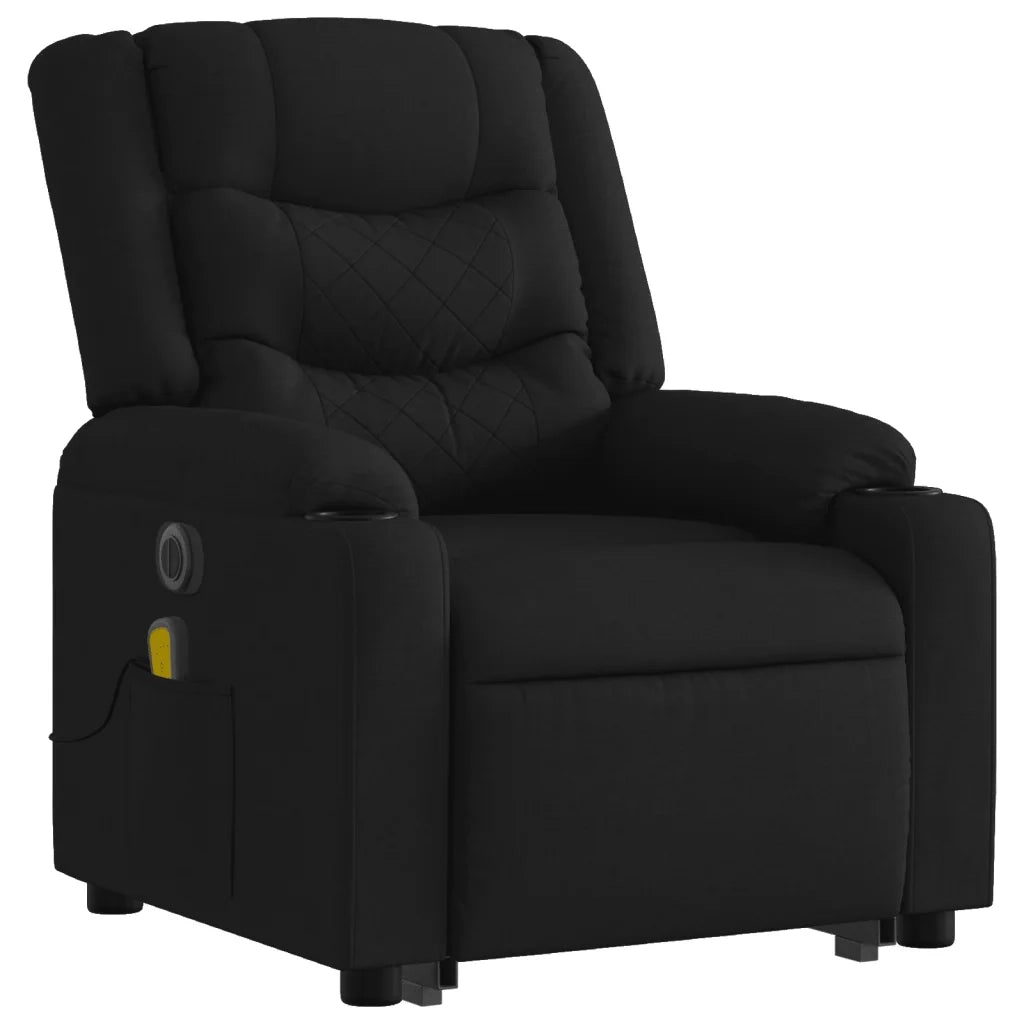 Poltrona Alzapersona Massaggiante Elettrica Nera in Tessuto 3206584