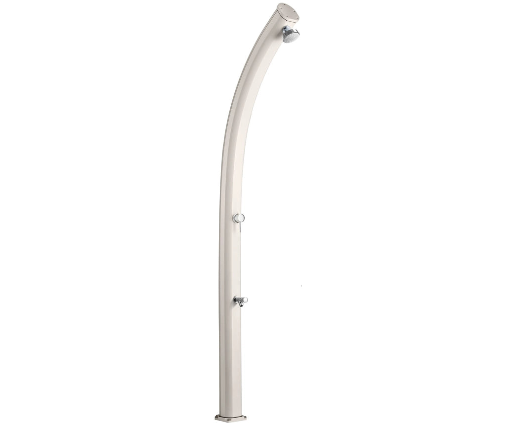 Doccia Solare da Giardino 25L Miscelatore e Lavapiedi Arkema Jolly Bianco Crema