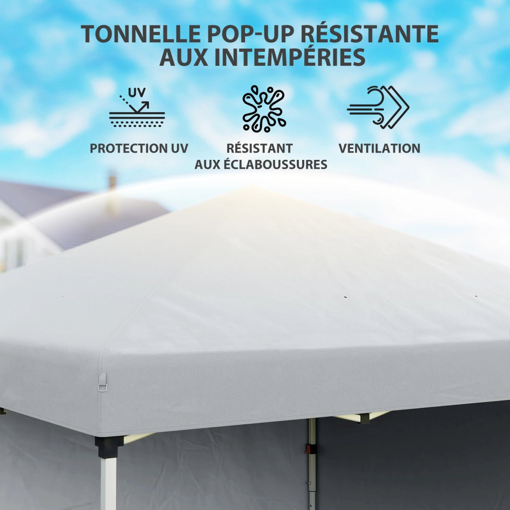 Gazebo da giardino pieghevole ¨C zephmum ¨C 2 paroi laterali, protezione UV