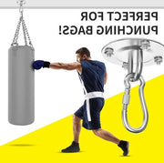 Hanger per sedia oscillante robusto - orefice per rete da esterno in acciaio inox 360° rotativo - orefice per rete da esterno per veranda in legno - orefice per rete da esterno per palestra e yoga con connesso giroscopico Plafondhaak