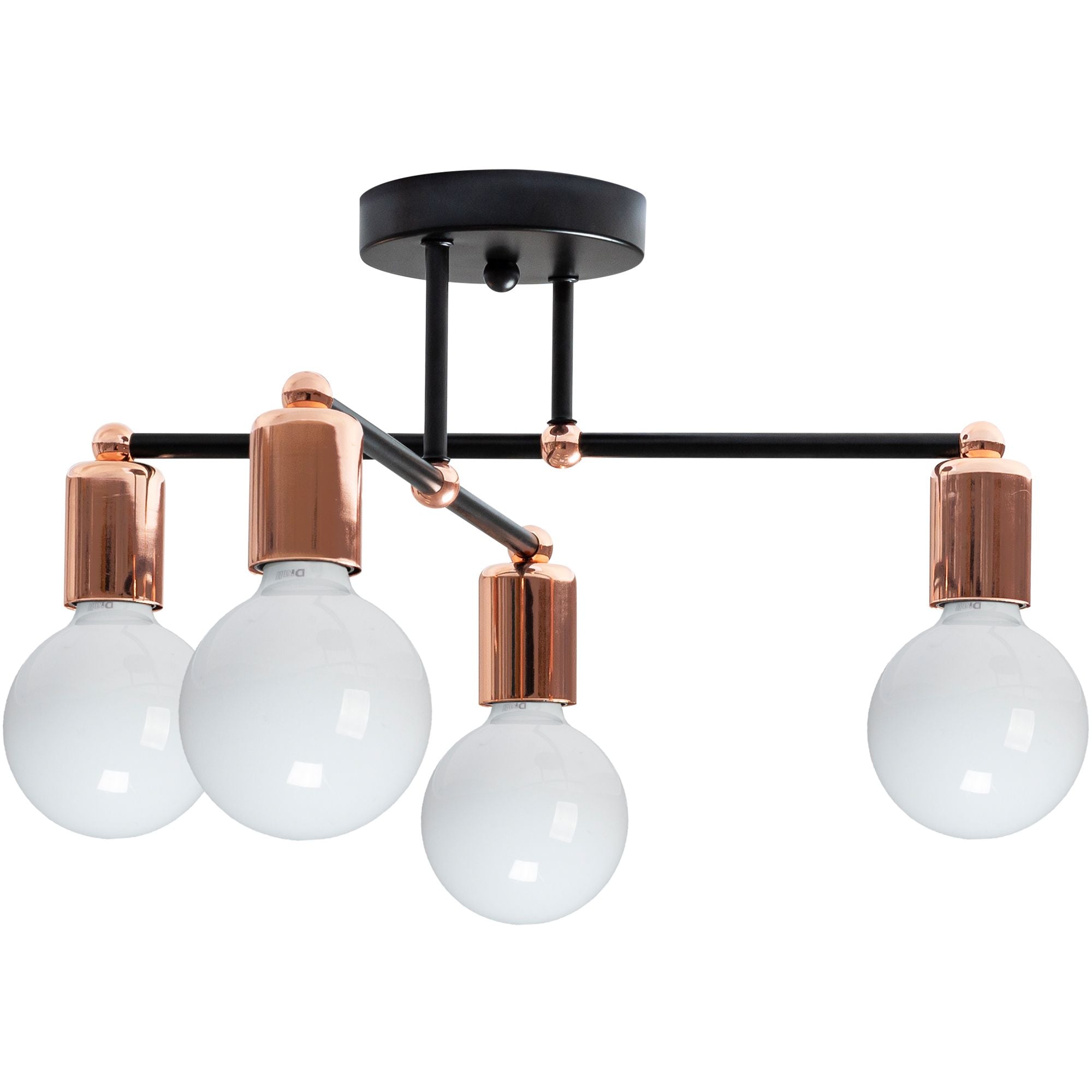 Lampada Di Cristallo Da Soffitto Pensilequadruplo Rose Gold Glamour 392200