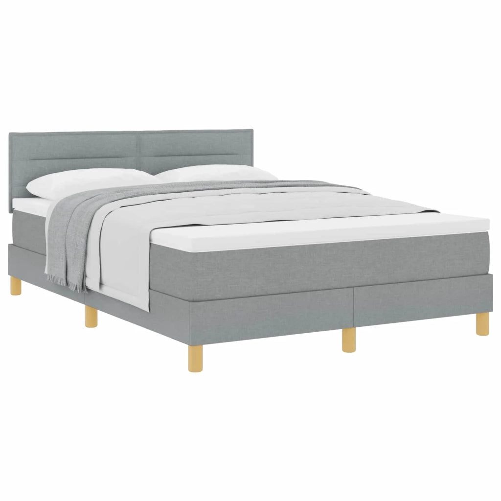 Letto a molle con cuscino Grigio chiaro 160 x 200 cm Tessuto 3338853