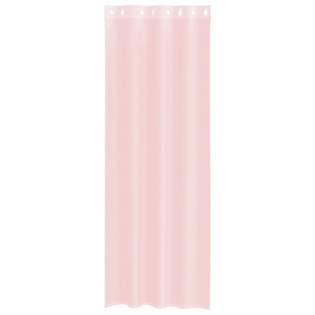 Tende in Voile con Occhielli 2 pz Rosa Chiaro 140x300 cm 4102088