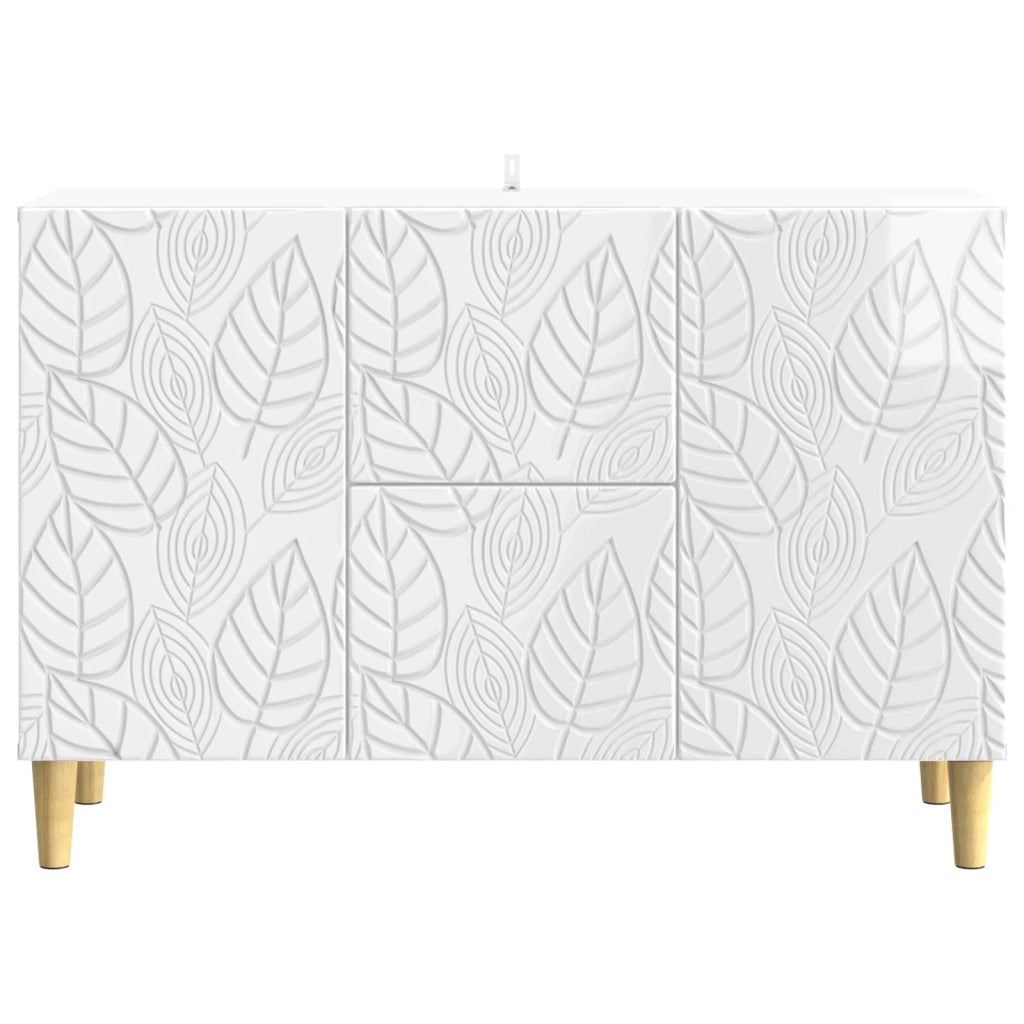Credenza Bianco Lucido 89 x 34,5 x 60 cm Legno ingegnerizzato