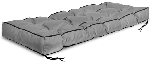 AIO FACTORY Cuscino da giardino impermeabile grigio 120x40 cm per panca in pallet