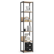 Scaffale stile industriale con ripiani in legno 40 cm Nera, Quercia Sonoma 40x32x192 cm