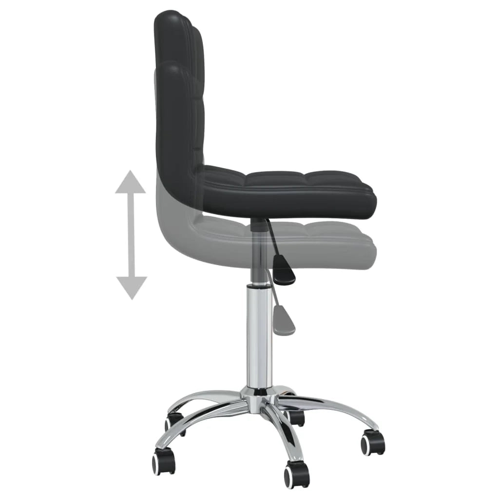 Sedia girevole da ufficio/sedia da studio/sedia da computer/sgabello/poltrona letto in similpelle nera 02_0024053