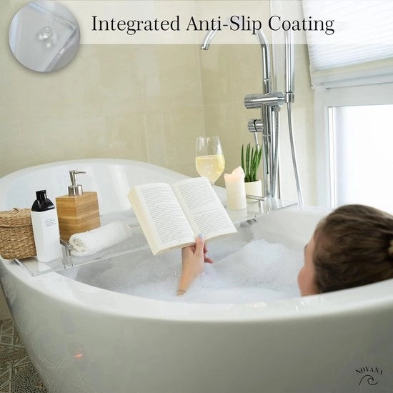 Plancia da bagno in vetro acrilico | 78 cm | plancia da bagno per il bagno accessori per la bagno plancia da servizio decorazione bagno accessori