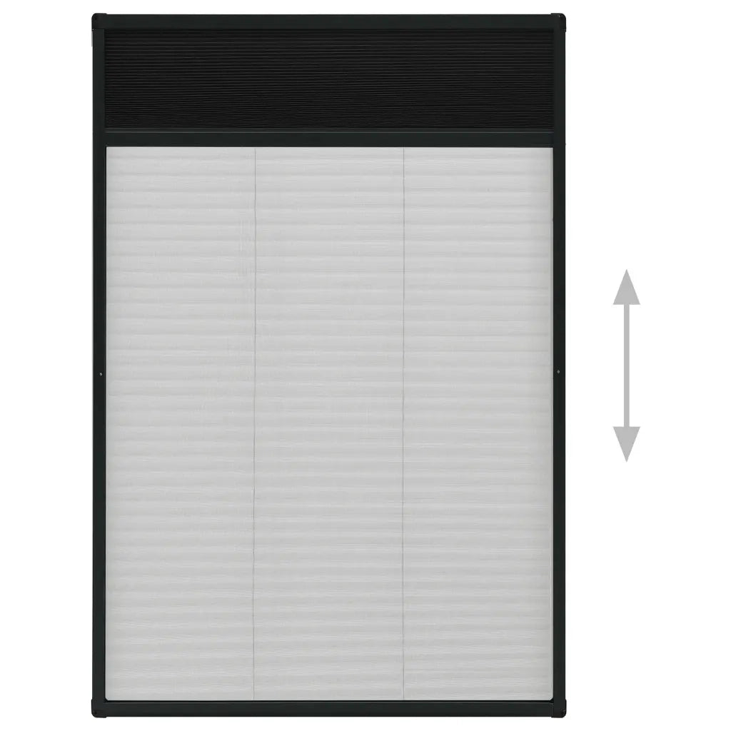Zanzariera Plissettata Finestre Alluminio Antracite 120x120 cm 148668