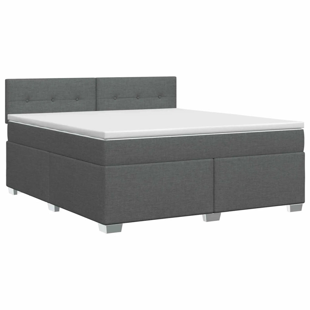 Letto box spring con materasso Grigio Scuro 180 x 200 cm 3450538