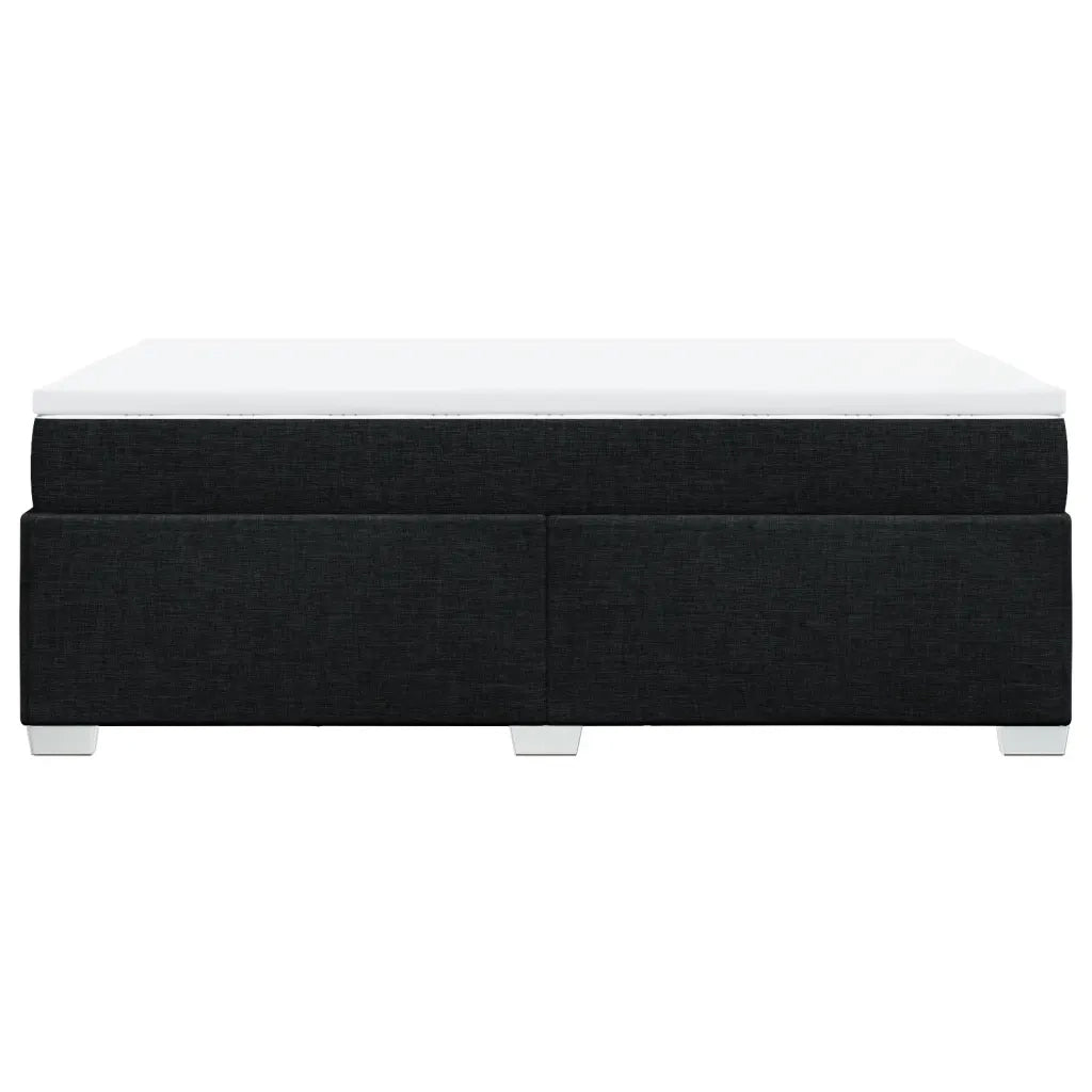Giroletto a Molle con Materasso Nero 120x190 cm in Tessuto