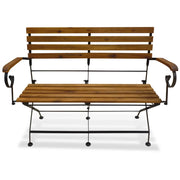 Panchina da Giardino Pieghevole 112 cm Legno Massello di Acacia 43736