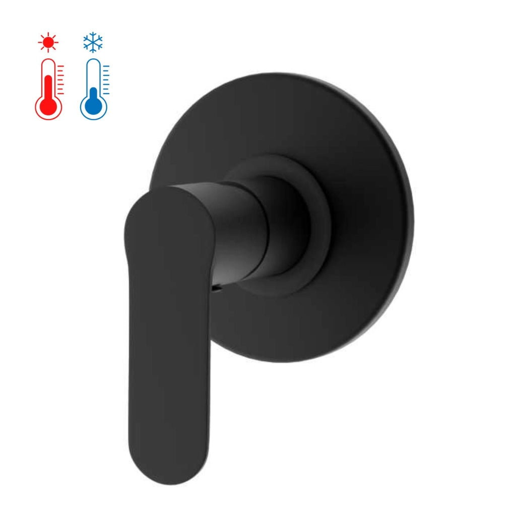 Miscelatore doccia incassato nero opaco serie oceania in ottone *** confezione 1