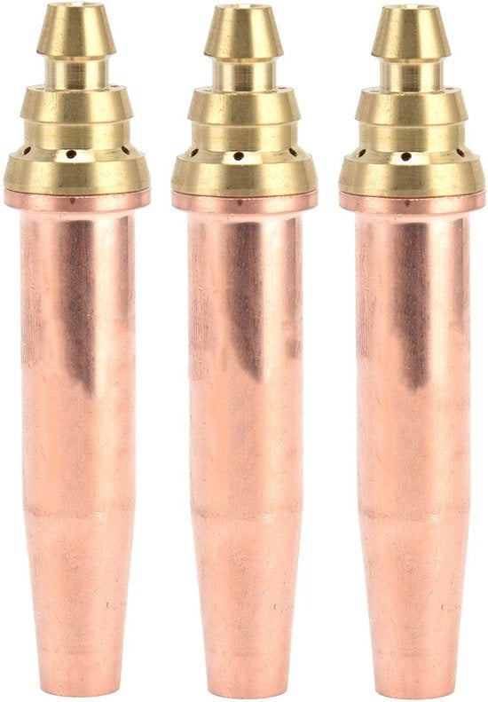 Kit di Snipper a Cuore di Rame - 3 Pezzi - Resistente al Calore - Miscela Ossigeno/Propano - Punta Snipper a 5 Lobi - 0,9mm/1,2mm/1,5mm - Snipper con Testa di Rame