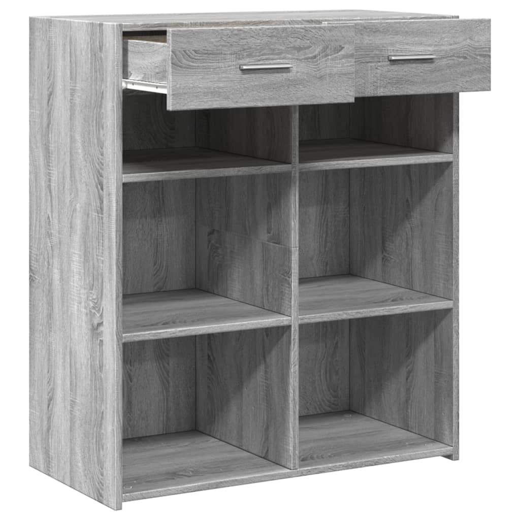 Buffet credenza cassettiera armadio mobile contenitore organizer cucina soggiorno Sonoma 80 x 42,5 x 93 cm legno ingegnerizzato grigio 02_0036540