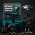 Trapano a Percussione + Avvitatore Bulloni ad Impulso 88V Doppia Batteria NEW